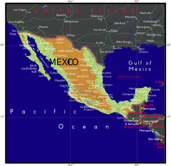 Obraz premium Mexico map Vector