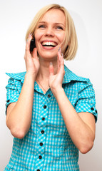 Fototapeta premium conversation on a mobile phone