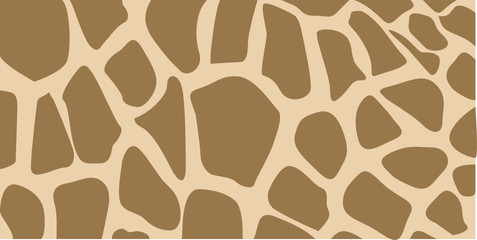 Giraffe wild brown marking. Vector illustration.