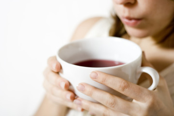 woman with tea