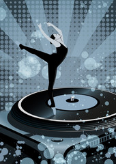 Balerina auf der Schallplatte © Tetastock