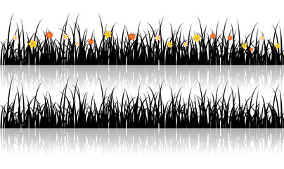 Vector grass silhouette