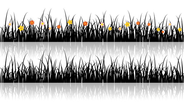 Vector grass silhouette