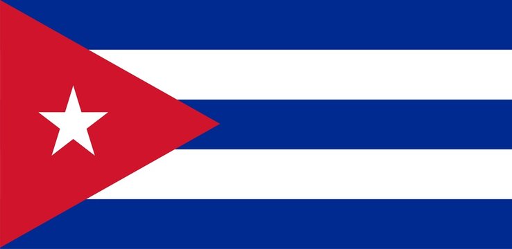 Flag of Cuba. Illustration over white background