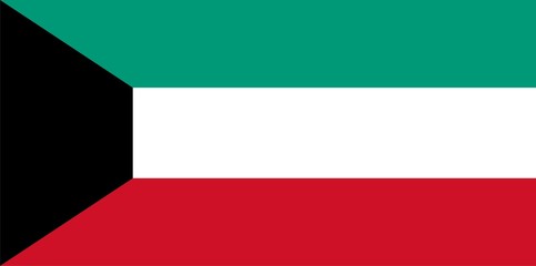 Kuwait national flag. Illustration on white background