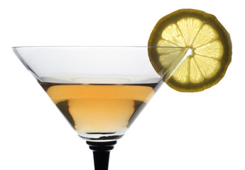Glass with lemon