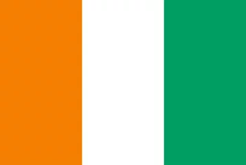 Foto op Canvas Flag of Cote d'Ivoire. Illustration over white background © JackF