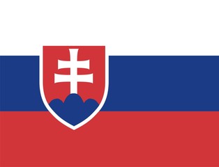 Fototapeta premium Slovakia national flag. Illustration on white background