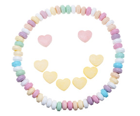 Candy necklace happy face