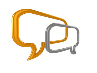 Glossy 3D chat bubbles