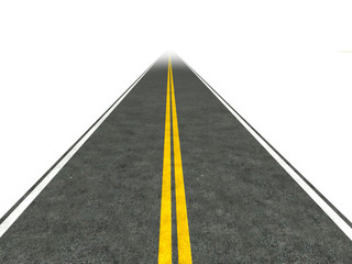 Long, straight road illustration.