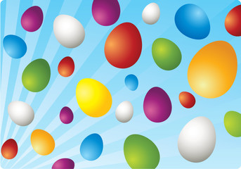 easter eggs set vector