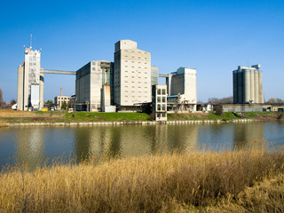 Old factories and river
