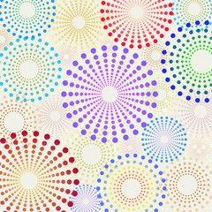 Retro fun dotted circles pattern