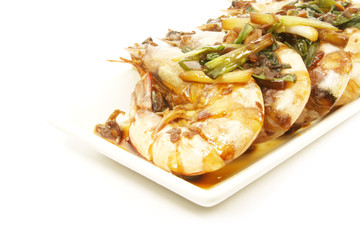 Asian Soy Sauce Cooked Prawns