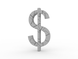 Cracked dollar sign