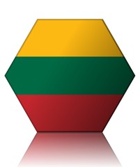 lituanie drapeau hexagone lithunia flag