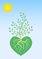 Ecological poster: to love and preserve the nature