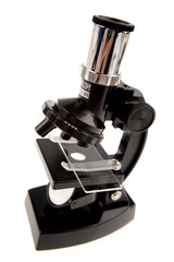 Microscope isolated over white background