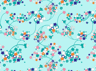 Ditsy floral seamless wallpaper