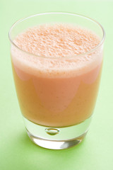 delicious refreshing strawberry orange banana milkshake natural
