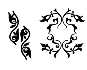 vector illustration of floral ornament on a white background