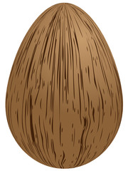 Easter egg wooden texture vector illustration