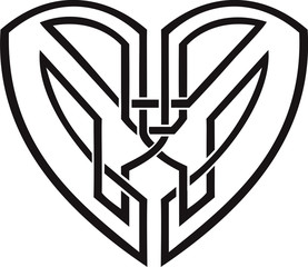 Celtic heart - tribal tattoo