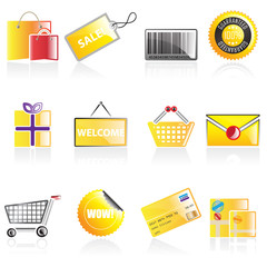 Simple shopping icons
