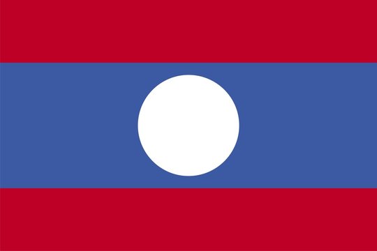 Laos national flag. Illustration on white background