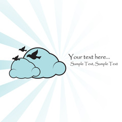 Birds flying for peace