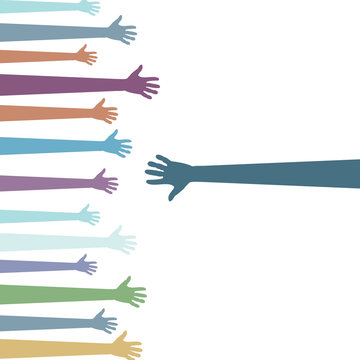 Group of hands