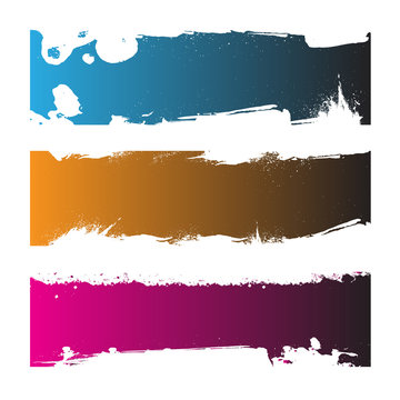 Set of grunge banners
