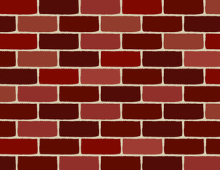 vector brick wall, bricks are with a rough surface