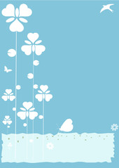 jardin rétro bleu © Danielle Bonardelle