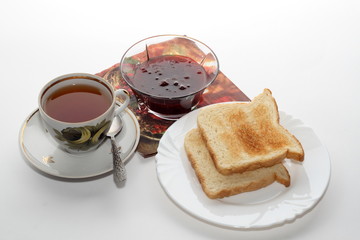 Classic english breakfast isolated on white background.