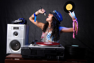 cool DJ in action