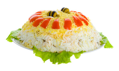 close-up chicken salad