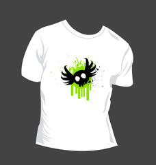 emo skull t shirt design