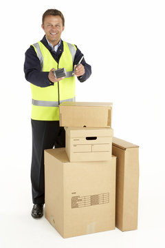 Courier Delivering Parcels