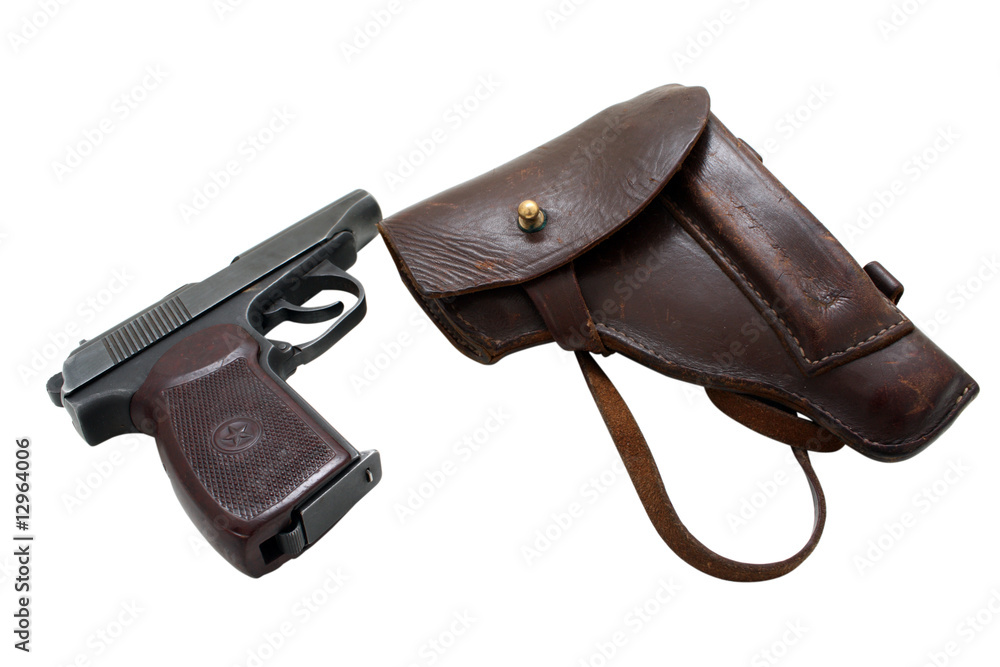 Wall mural Pistol and holster