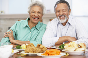 Couple Having Lunch Together At Home