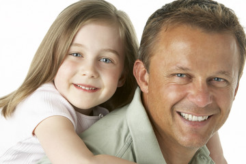 Father And Daughter Smiling