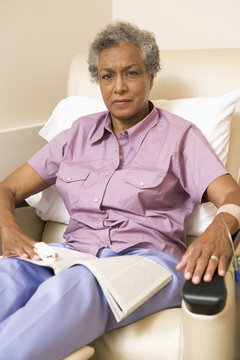 Portrait Of A Patient With A Magazine