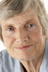 Portrait of senior woman smiling at the camera