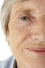 Close-up of senior woman