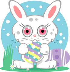 Easter Bunny with eggs