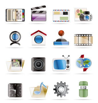 Internet, Computer and Mobil Phone Icons