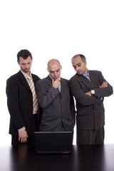 Fototapeta premium business team, working with laptop