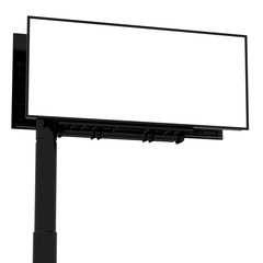 Blank billboard on white ready for branding.